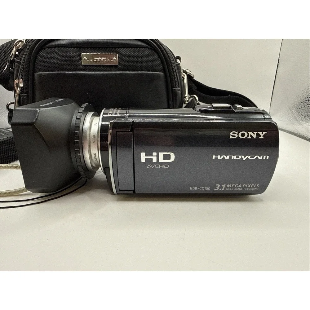 Sony Handycam HDR-CX150 HD 3.1MP Digital Video Camcorder Teste w/Batt Case